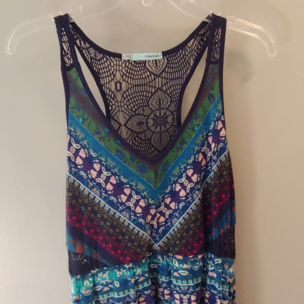 Multicolor High/Low Summer Dress - Picture 2 of 5